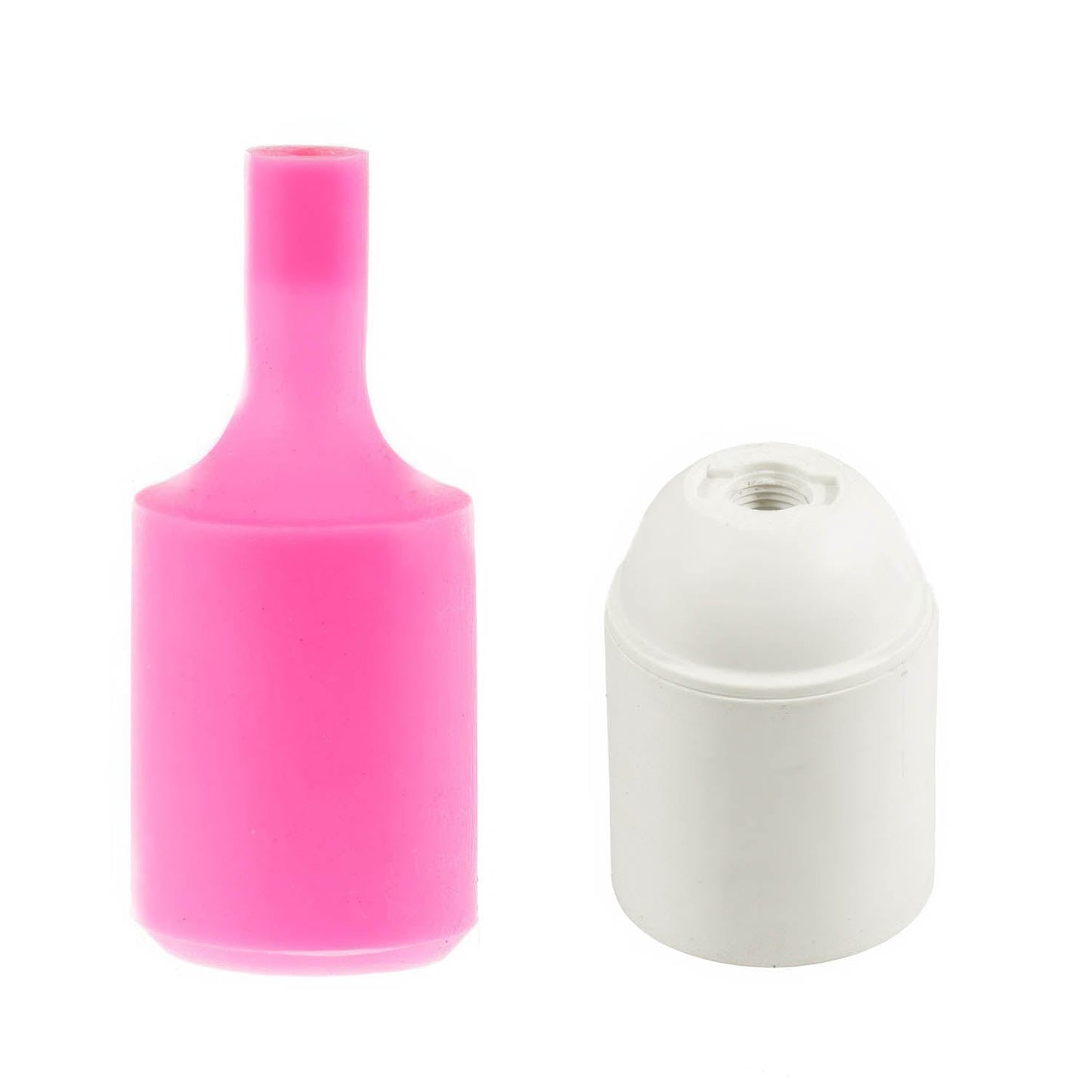 Kit portalampada E27 in silicone - Rosa