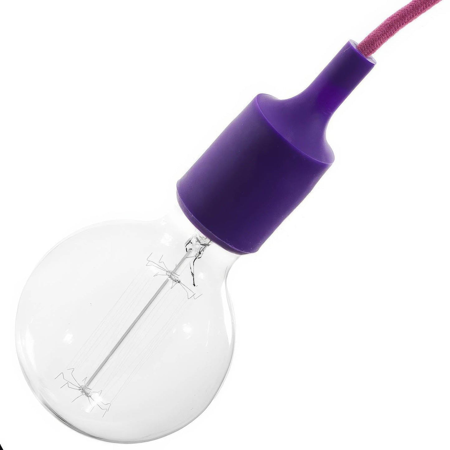 Kit portalampada E27 in silicone - Viola