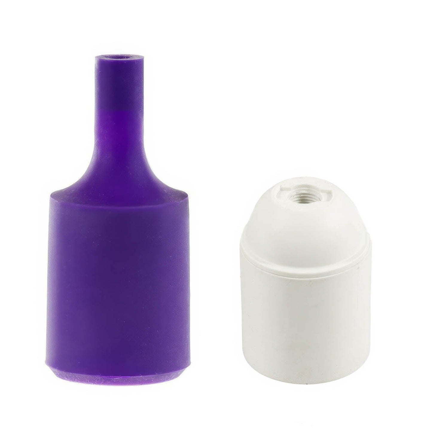 Kit portalampada E27 in silicone - Viola