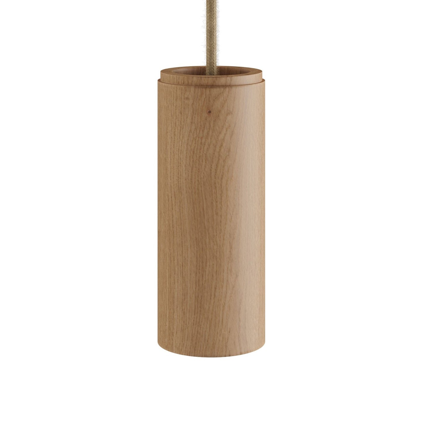 Tub-E14, tubo in legno per faretto con portalampada doppia ghiera E14 - Neutro