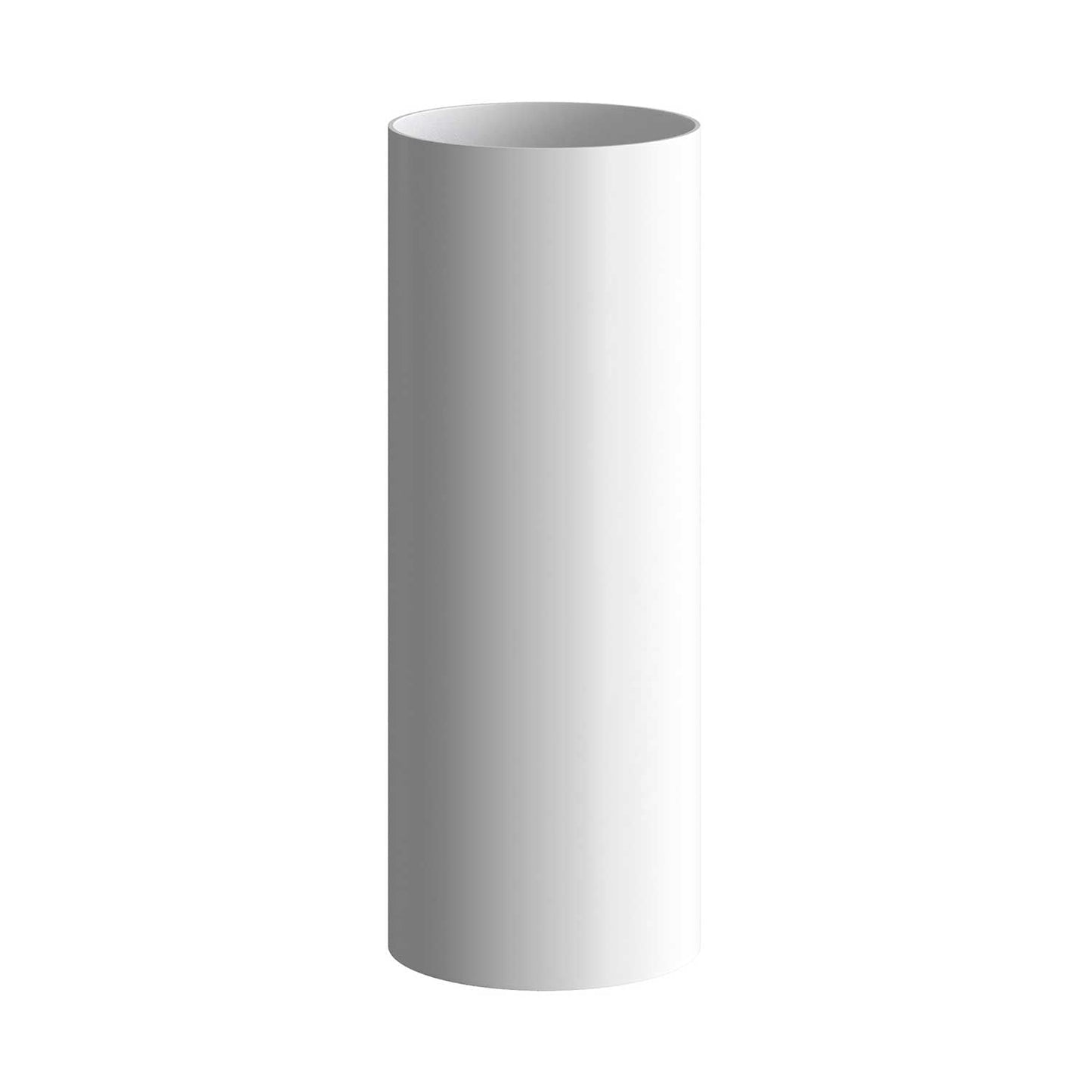 Tub-E14, tubo in metallo per faretto con portalampada doppia ghiera E14 - Bianco opaco
