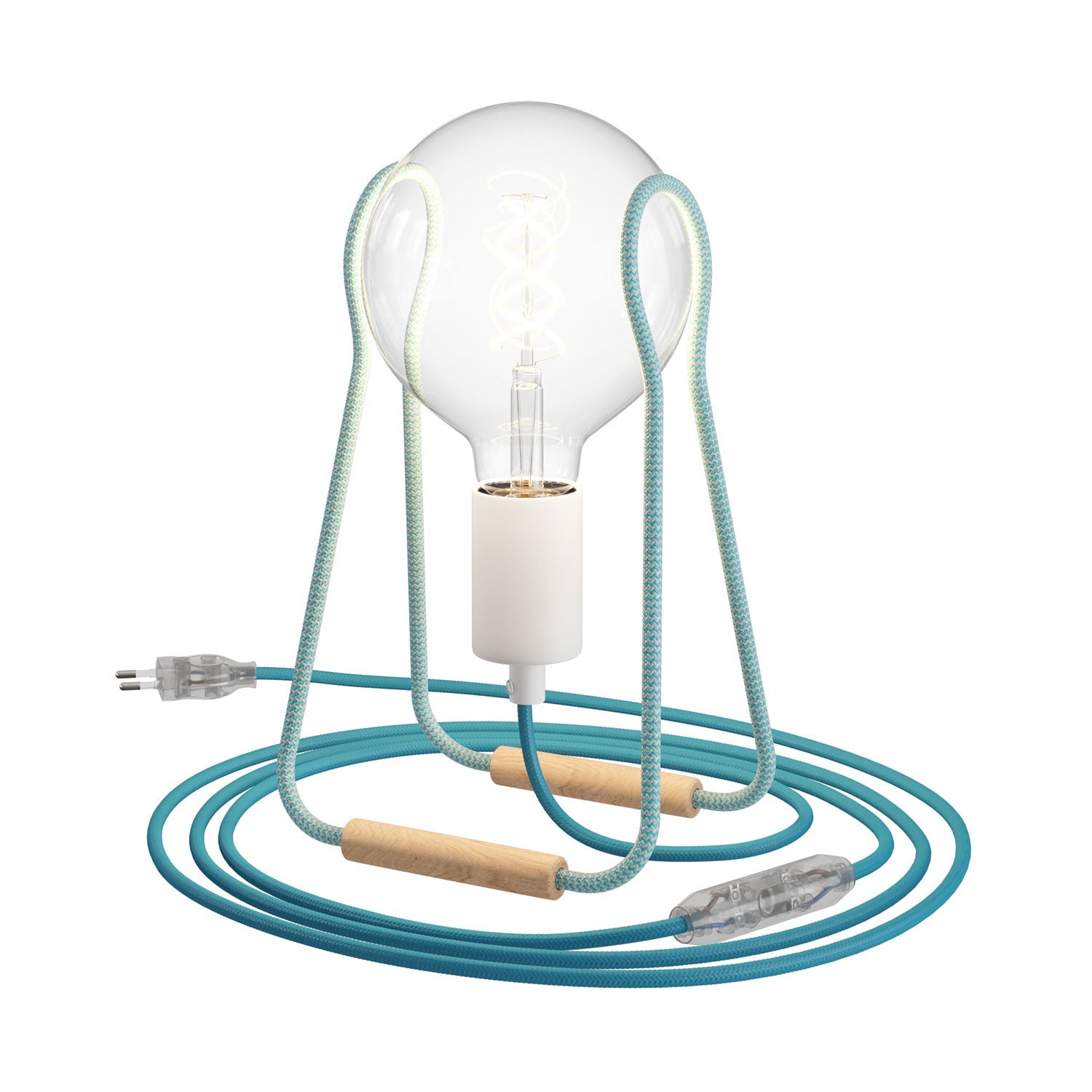 Lampada da tavolo Taché Metal - Bianco Azzurro