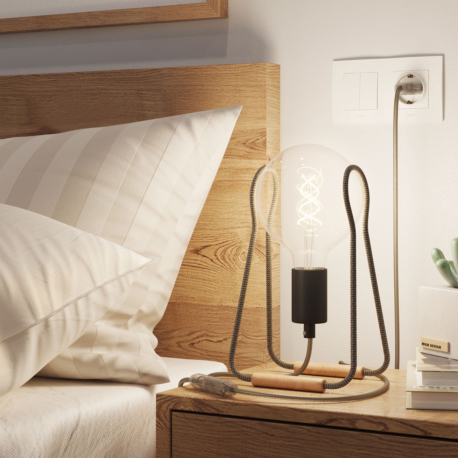 Lampada da tavolo Taché Metal - Zig Zag Grigio scuro