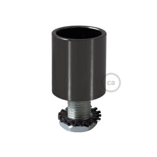 Terminale in metallo nero perla per Creative-Tube da 16 mm, completo di accessori