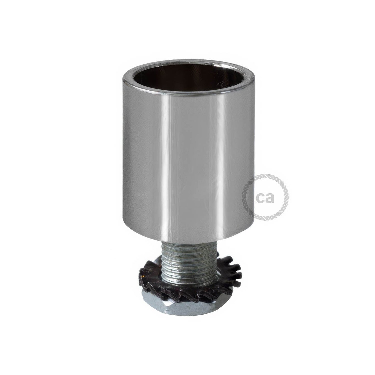 Terminale in metallo cromato per Creative-Tube da 16 mm, completo di accessori
