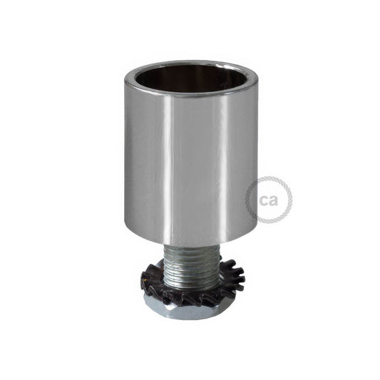 Terminale in metallo cromato per Creative-Tube da 16 mm, completo di accessori