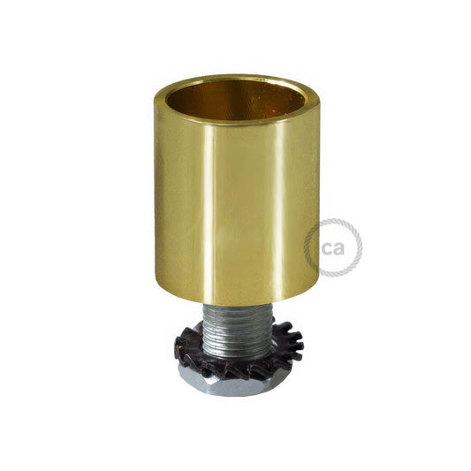 Terminale in metallo ottonato per Creative-Tube da 16 mm, completo di accessori