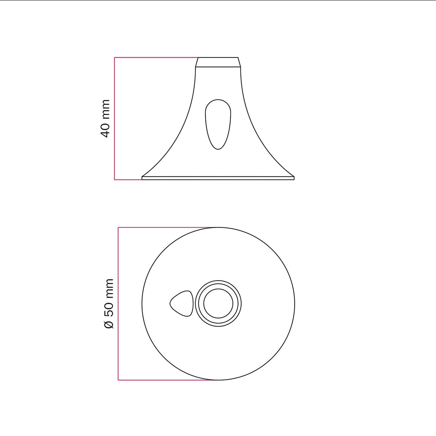 MAG-Y, kit supporto magnetico per lampada - Rame satinato