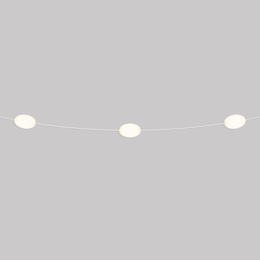 Catena luminosa 3 punti luce da esterno IP67 Bianco sabbia - Marina3