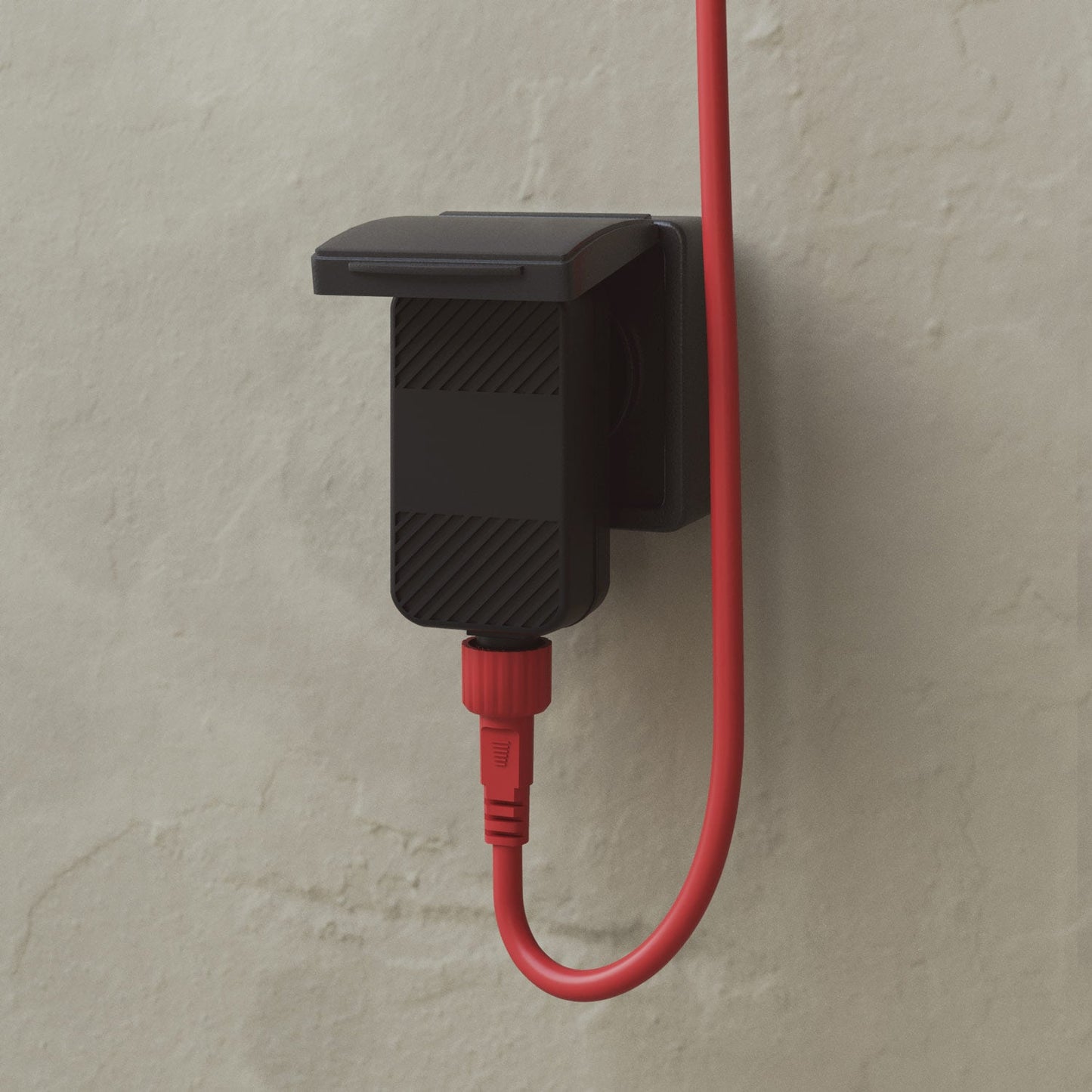 Catena luminosa reticolare 7 punti luce da esterno IP67 Rosso stella marina - Marina GRID