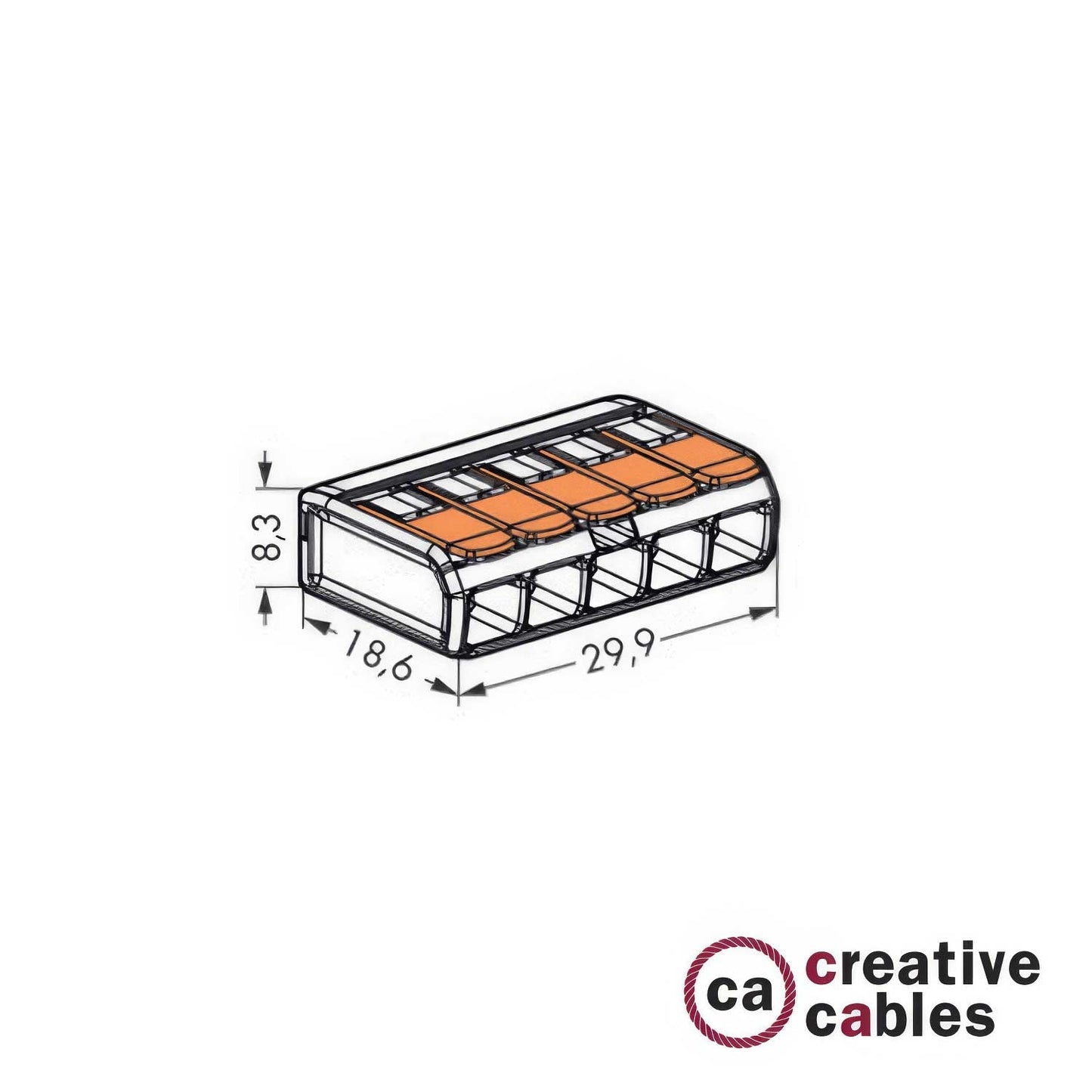 Morsetto universale 5 Ingressi Trasparente