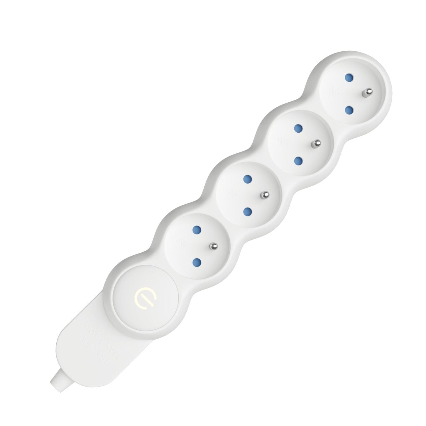 Multipresa francese senza cavo 4 uscite con terra 15A 250V 3500W - Bianco