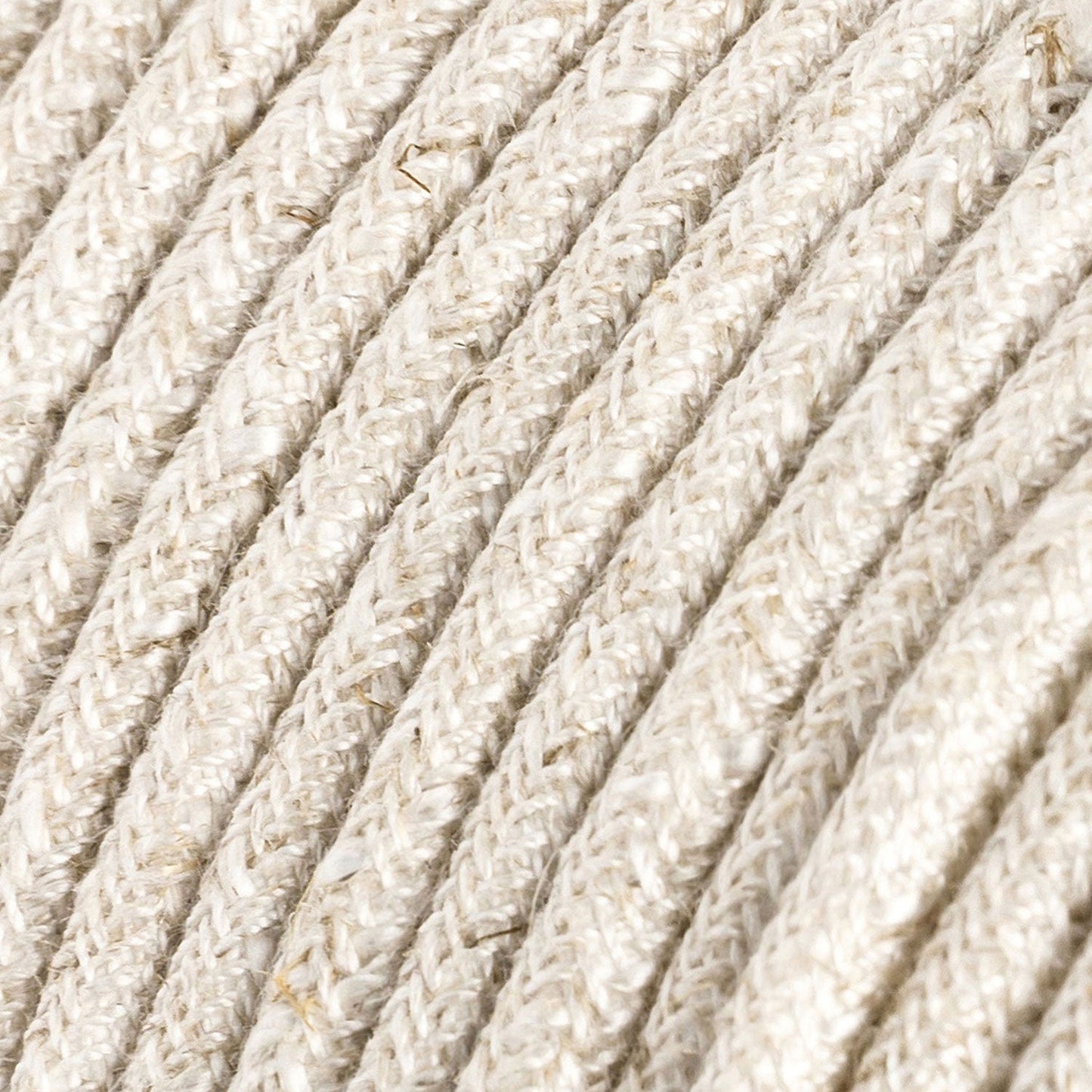 Paralume Cablò multicolor 50 cm e cavi in lino bianco