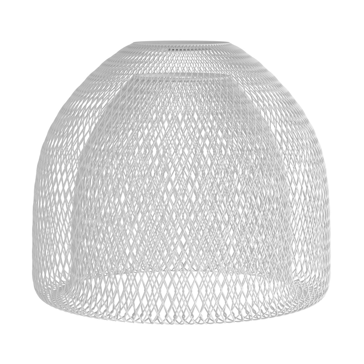 Gabbia paralume GhostBell XL in metallo con attacco E27 - Bianco