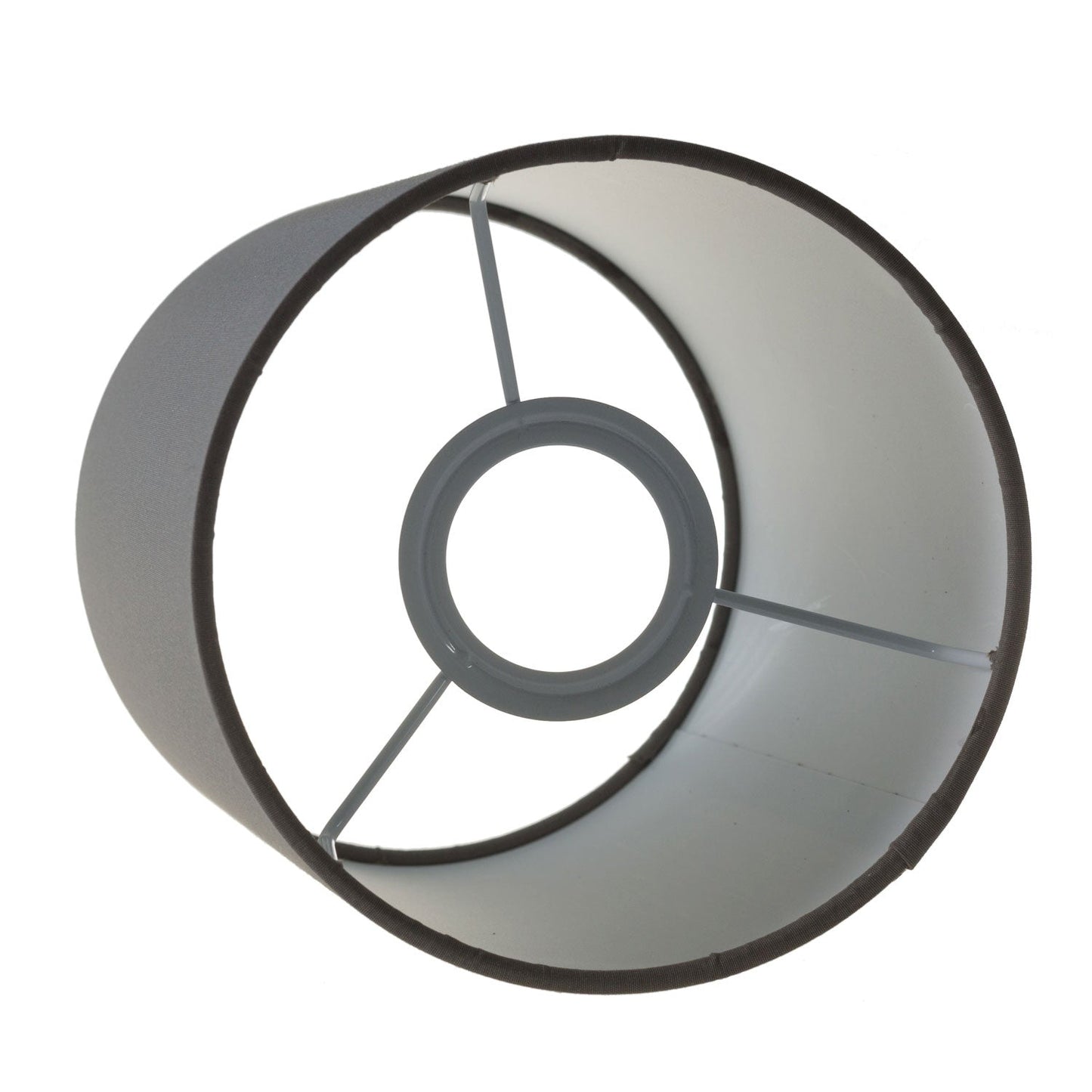 Paralume Cilindro in tessuto con attacco E27 - 100% Made in Italy - Arenal grigio