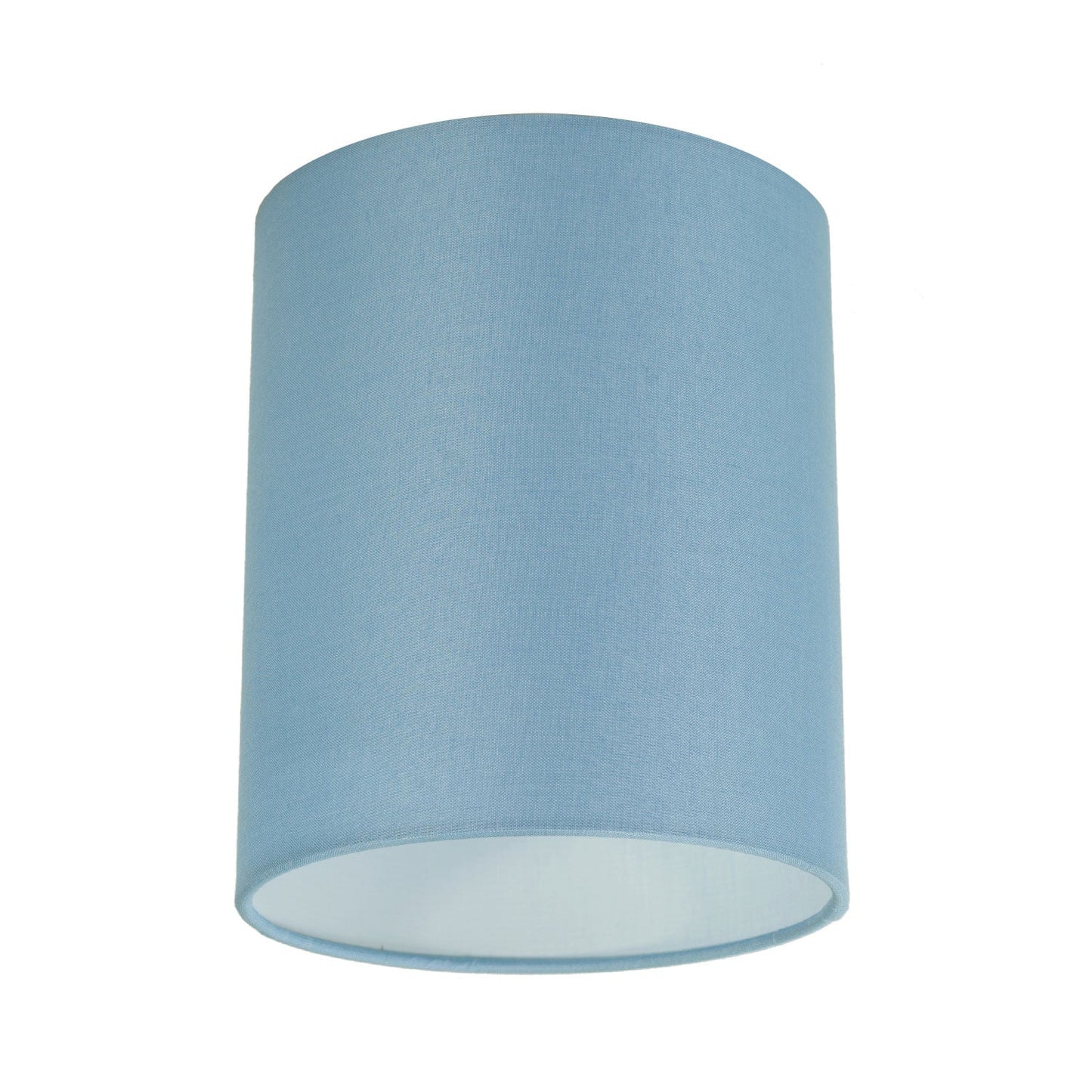 Paralume Cilindro in tessuto con attacco E27 - 100% Made in Italy - Teletta celeste