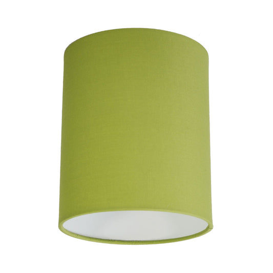 Paralume Cilindro in tessuto con attacco E27 - 100% Made in Italy - Teletta verde oliva