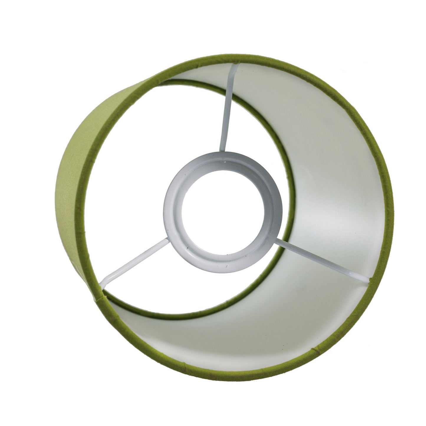 Paralume Cilindro in tessuto con attacco E27 - 100% Made in Italy - Teletta verde oliva