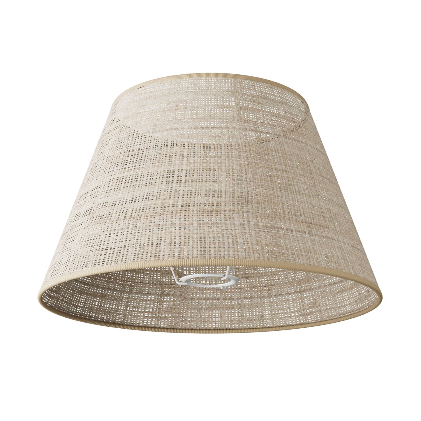 Paralume Impero M in tessuto per lampada da tavolo o applique con attacco E27 - Made in Italy - Rafia naturale