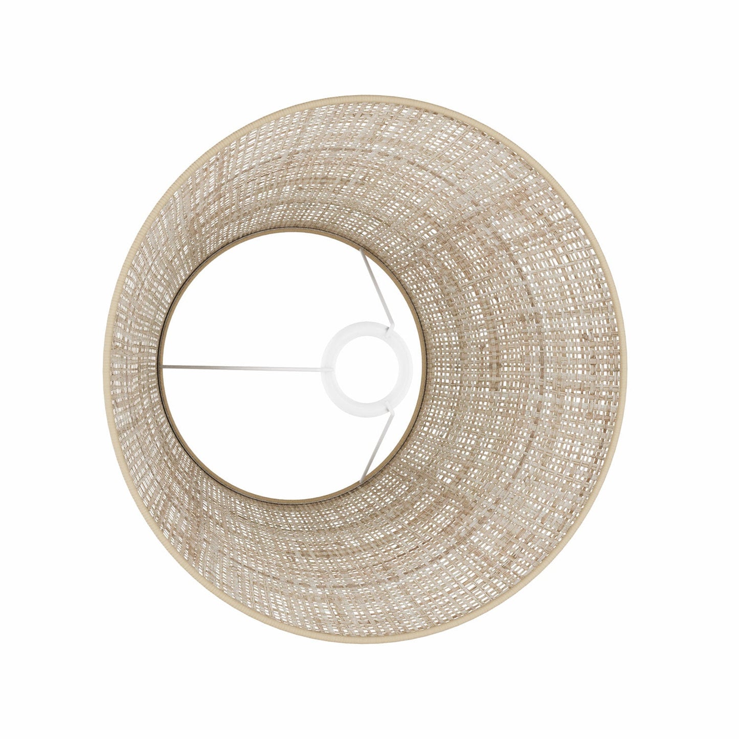 Paralume Impero M in tessuto per lampada da tavolo o applique con attacco E27 - Made in Italy - Rafia naturale