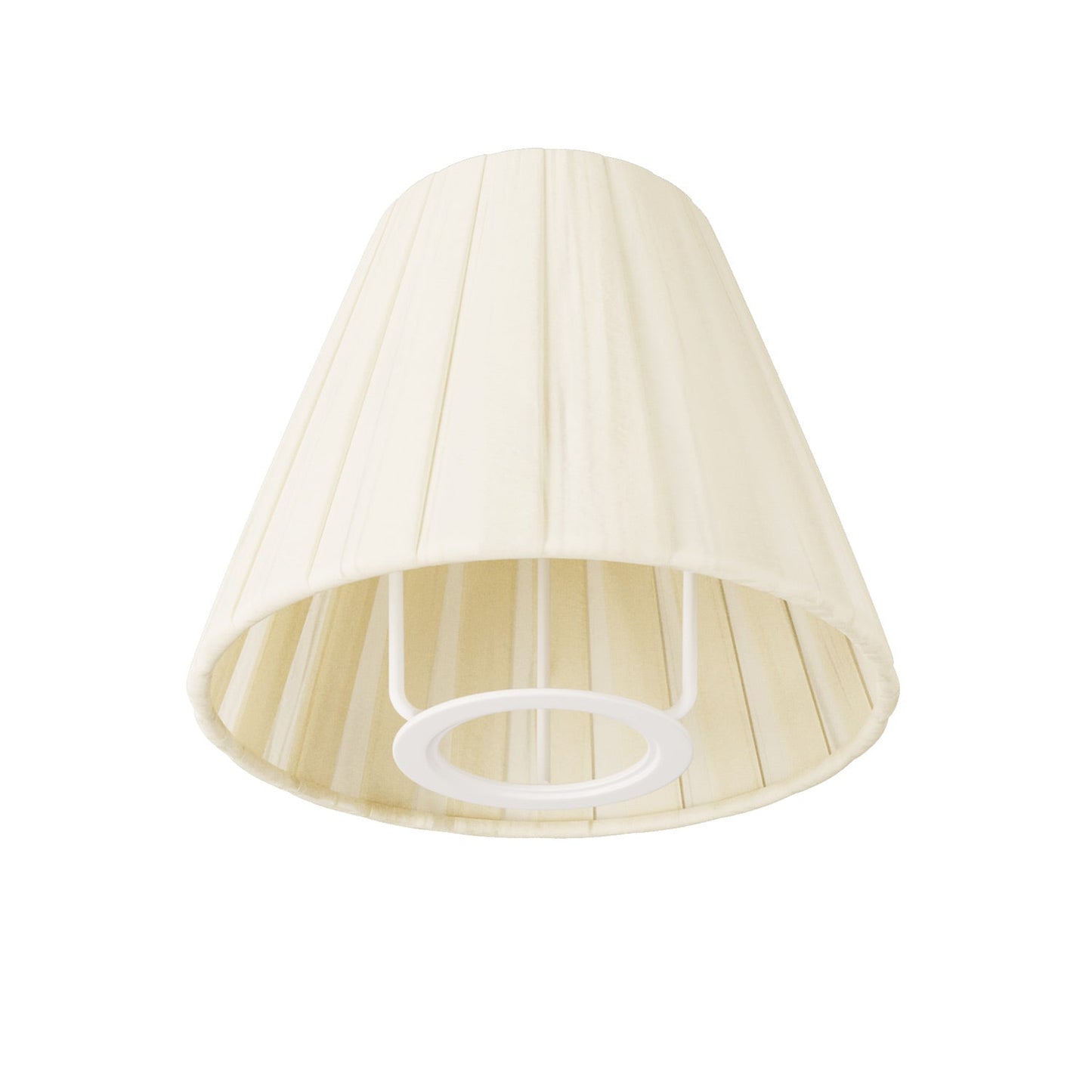 Mini paralume Impero con attacco E27 per lampada da tavolo o applique - Plissettato crema