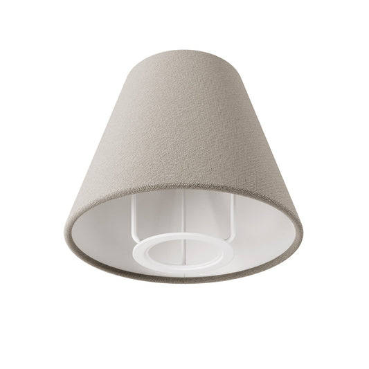 Mini paralume Impero con attacco E27 per lampada da tavolo o applique - Teletta grigio