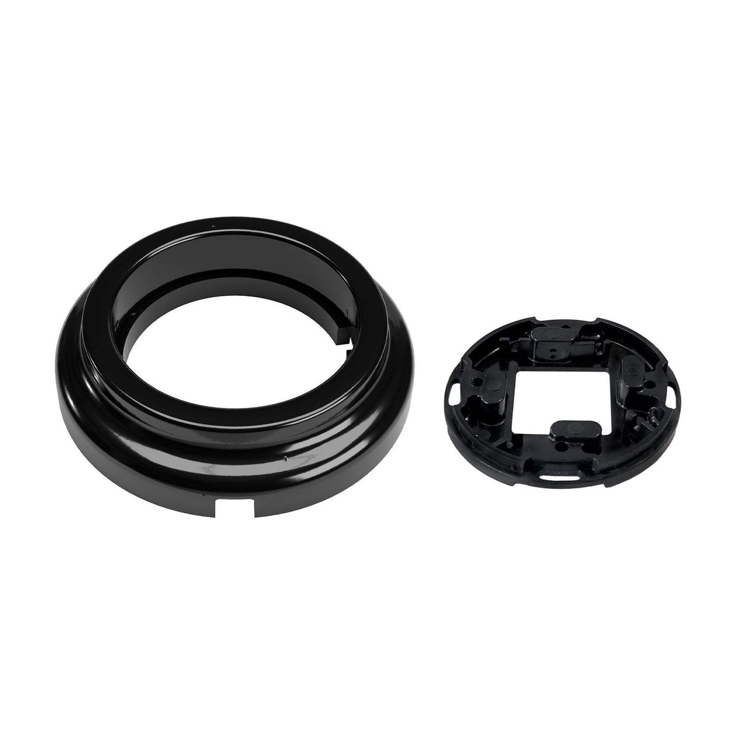 Base in porcellana per presa elettrica e per interruttore/deviatore  - Nero