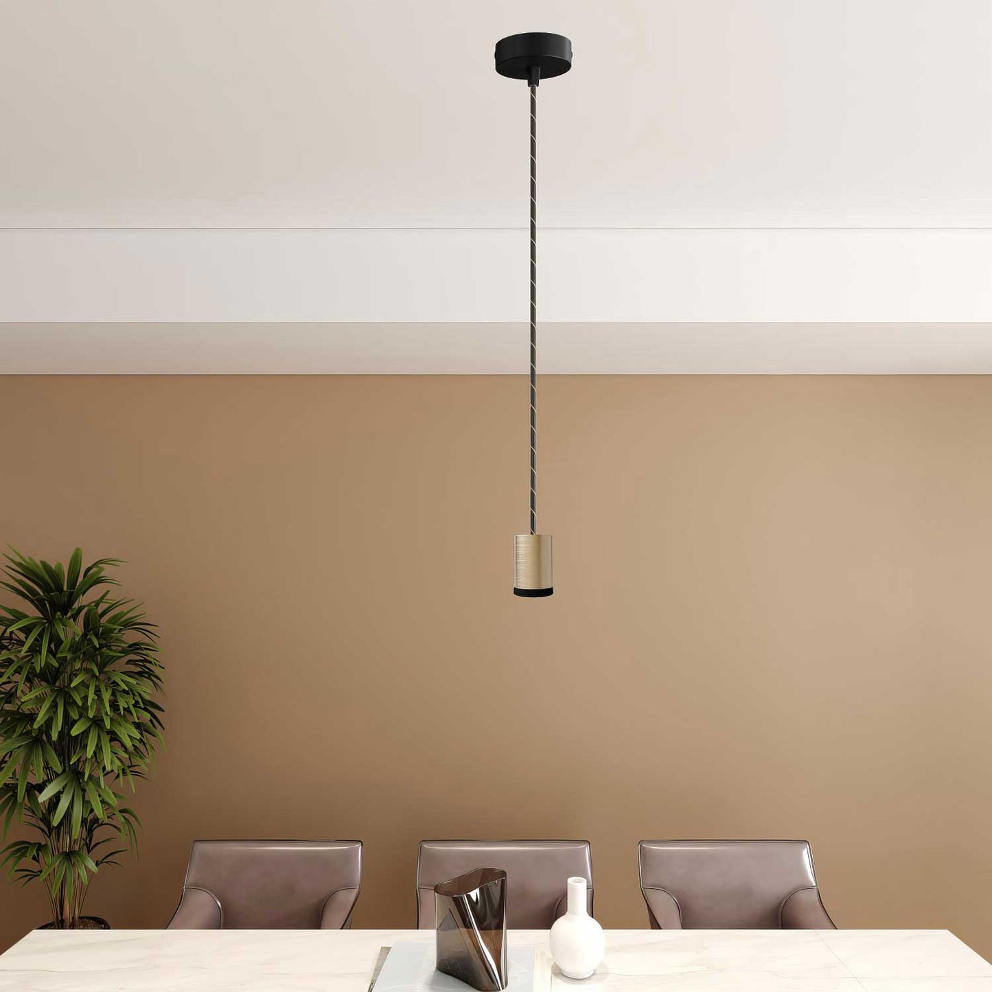 Lampada faretto a sospensione singola Mini Spotlight GU1d0  - Bronzo satinato