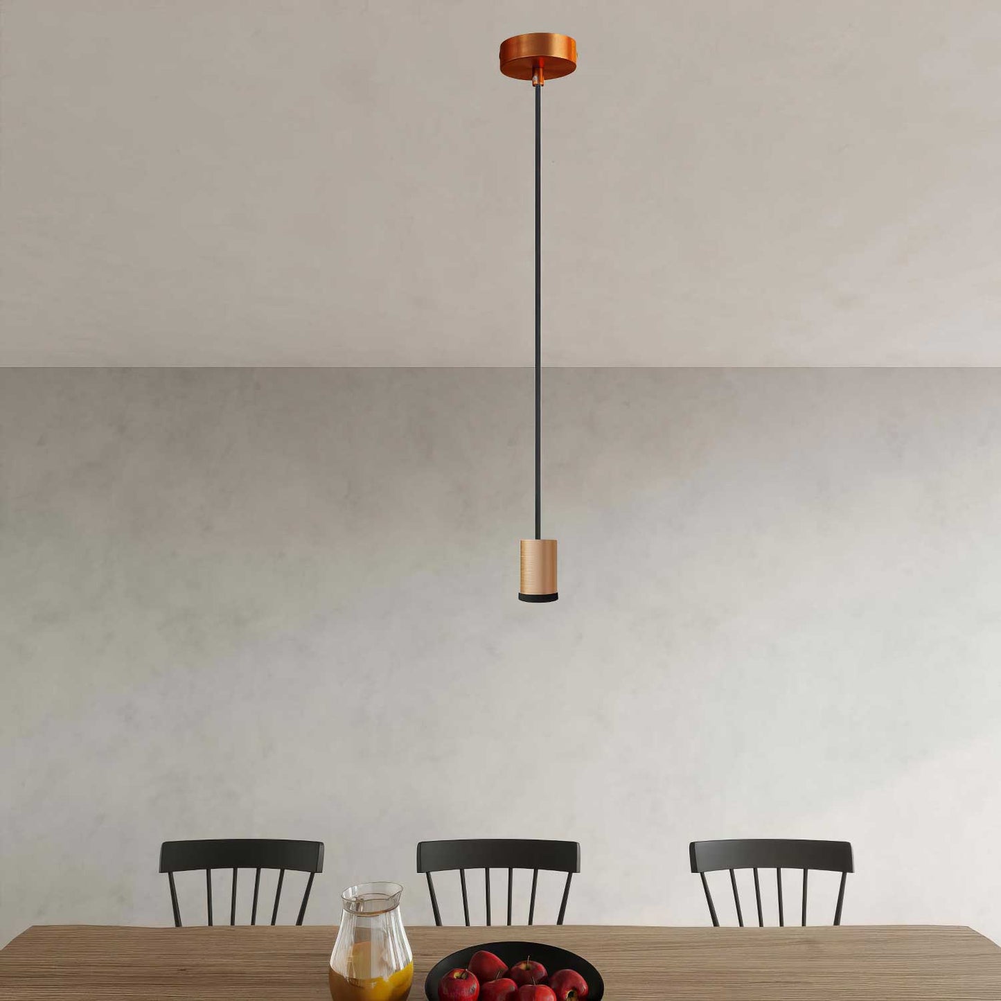 Lampada faretto a sospensione singola Mini Spotlight GU1d0  - Rame satinato