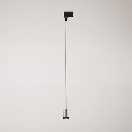 Faretto singolo Mini Spotlight GU1d0 per binari - Titanio satinato