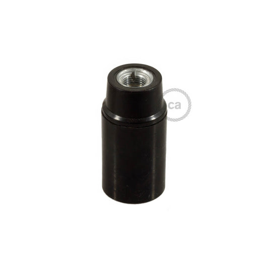 Kit portalampada E14 in bakelite - Nero