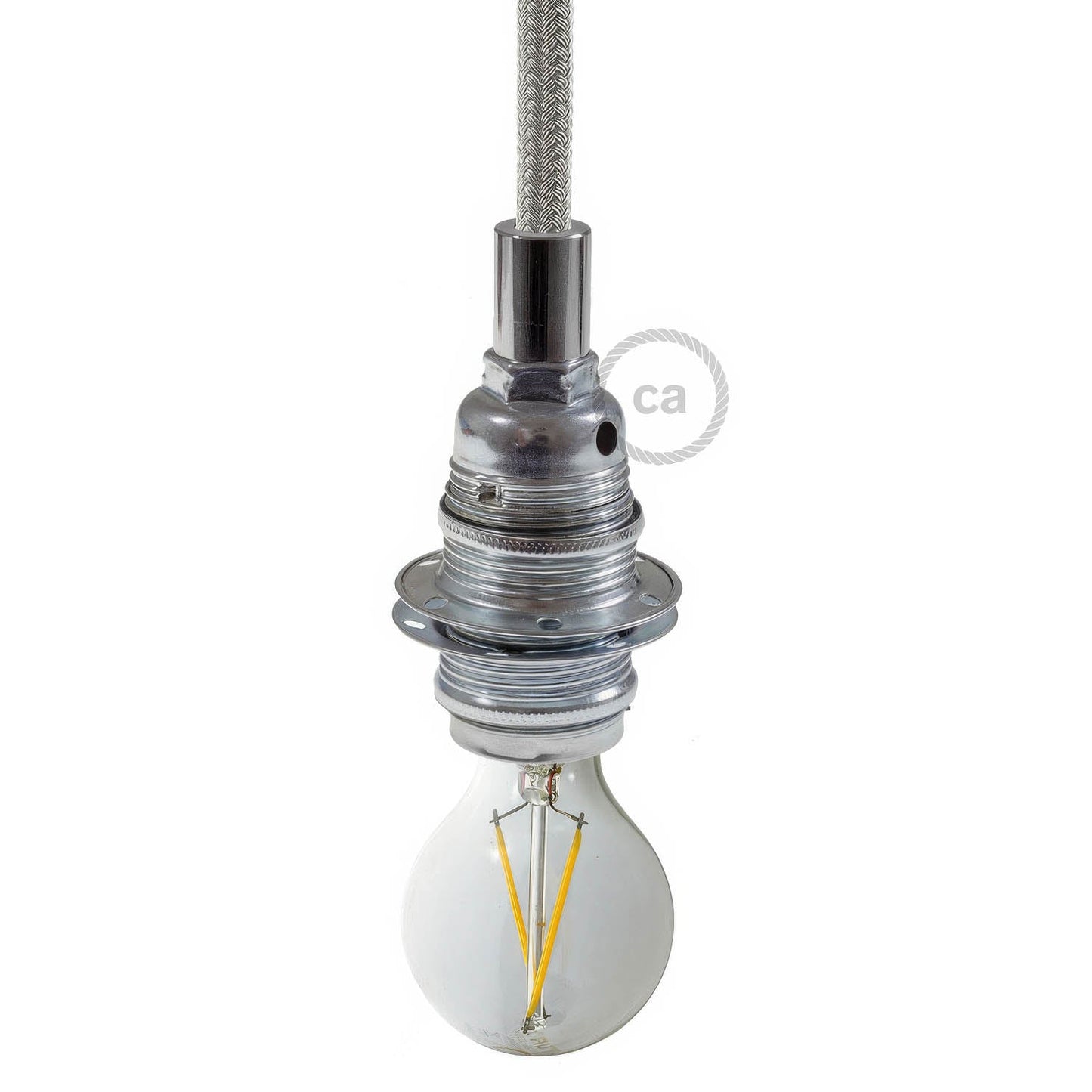 XL Wooden E26 light bulb socket kit for Rope Cables - Neutral