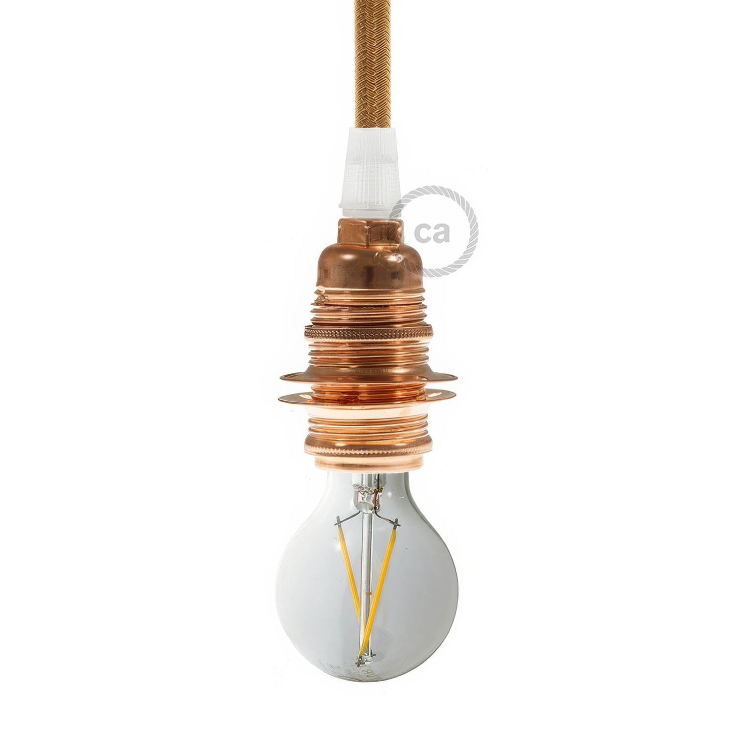 XL Wooden E26 light bulb socket kit for Rope Cables - White
