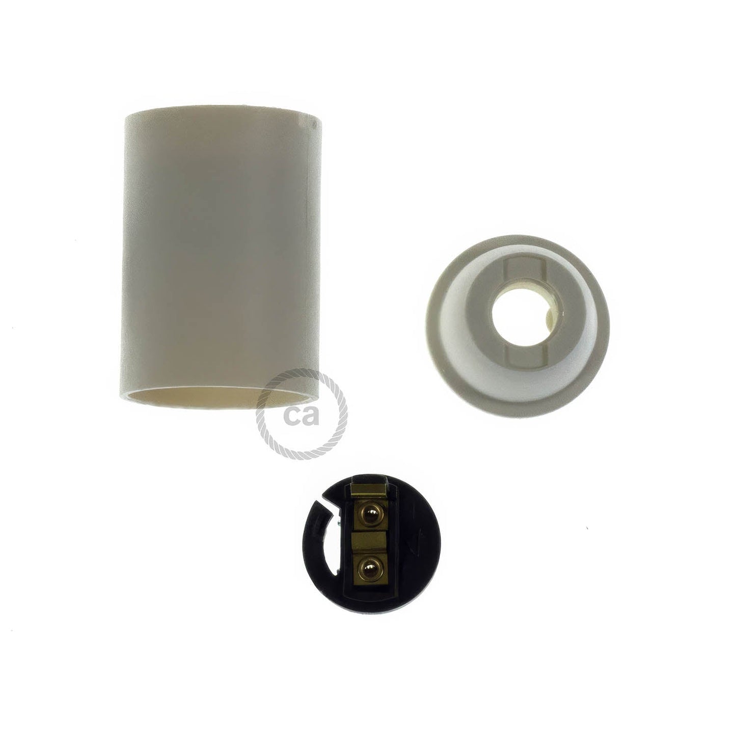 Kit portalampada E14 in termoplastica - Bianco
