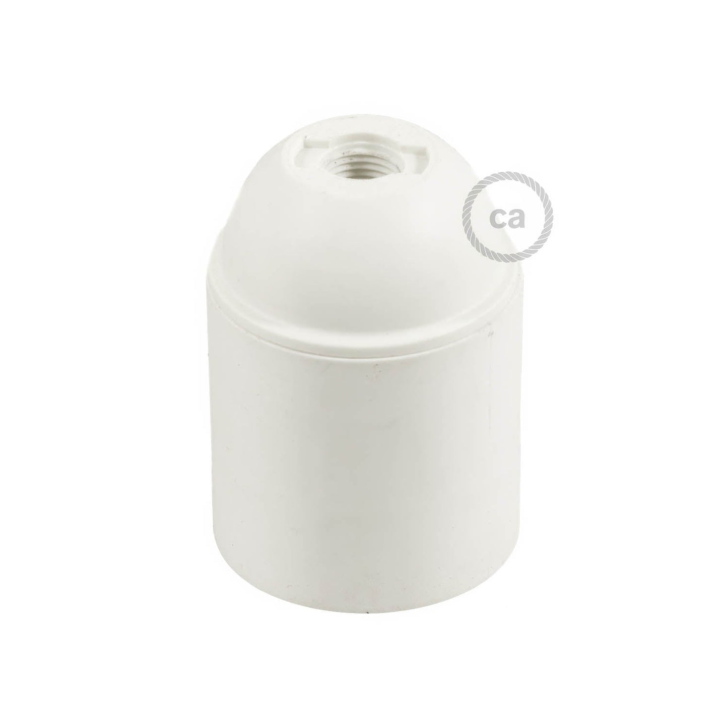 Smooth Sided Thermoplastic E26 light bulb socket - White