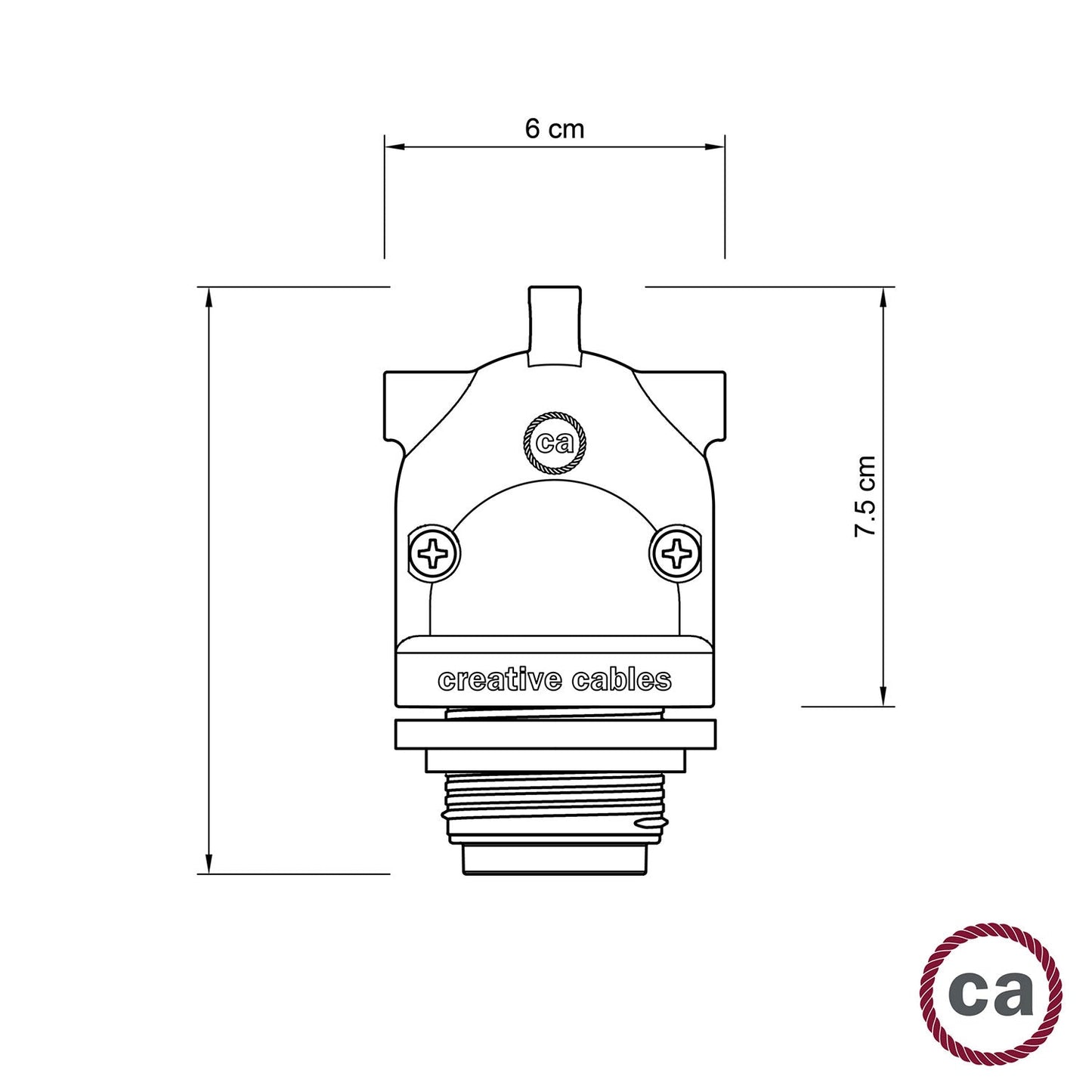 Eiva-2 - Portalampada per esterno a doppia uscita IP65 attacco E27 per sistema Modulair - Bianco