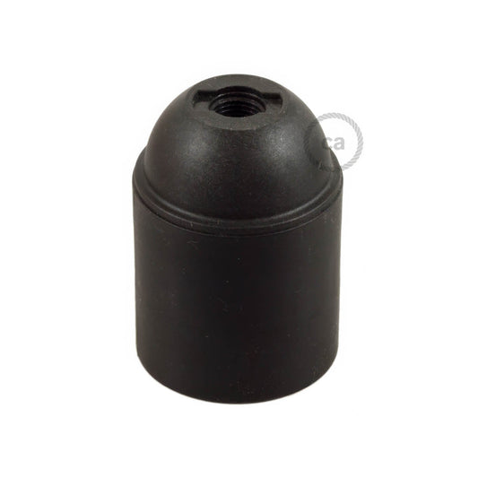 Smooth Sided Thermoplastic E26 light bulb socket - Black