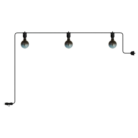 Catenaria Modulair da esterno IP65 portatile con 3 luci - Nero