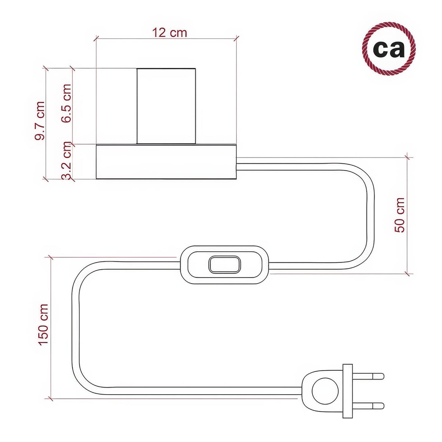 Posaluce - Lampada da tavolo in legno Small - Bianco