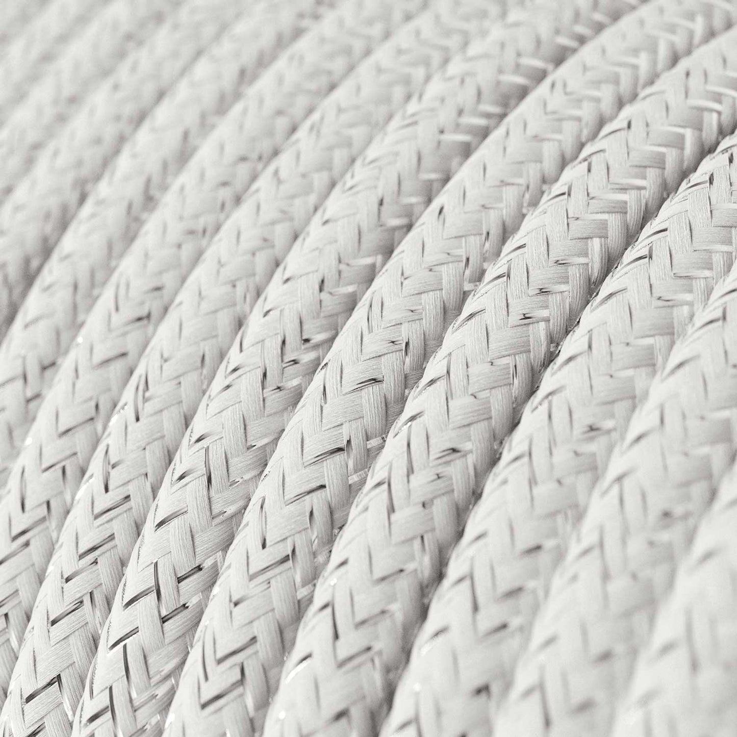 Cloth Covered Wire - White Glitter RL01 - UL Listed