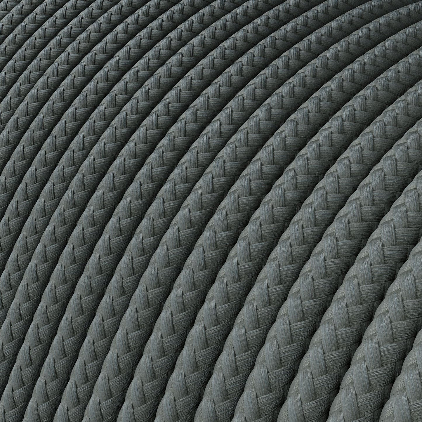 Extra Low Voltage power cable coated in silk effect fabric Grey RM03