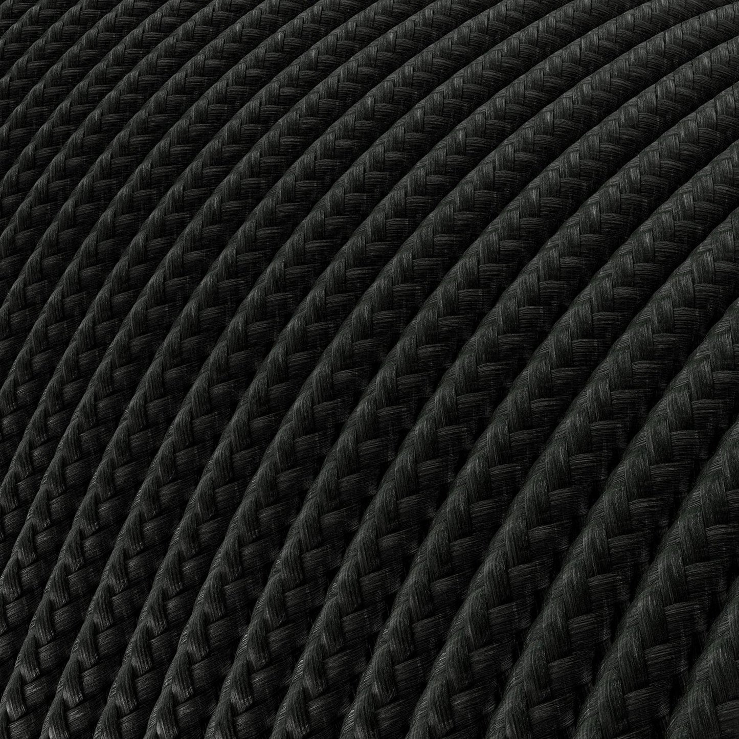 Extra Low Voltage power cable coated in silk effect fabric Black RM04