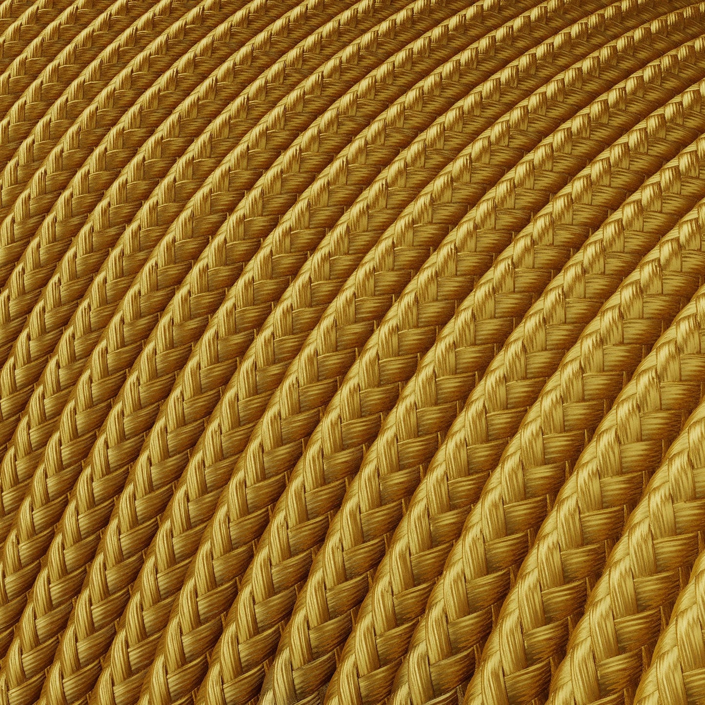Extra Low Voltage power cable coated in silk effect fabric Gold RM05