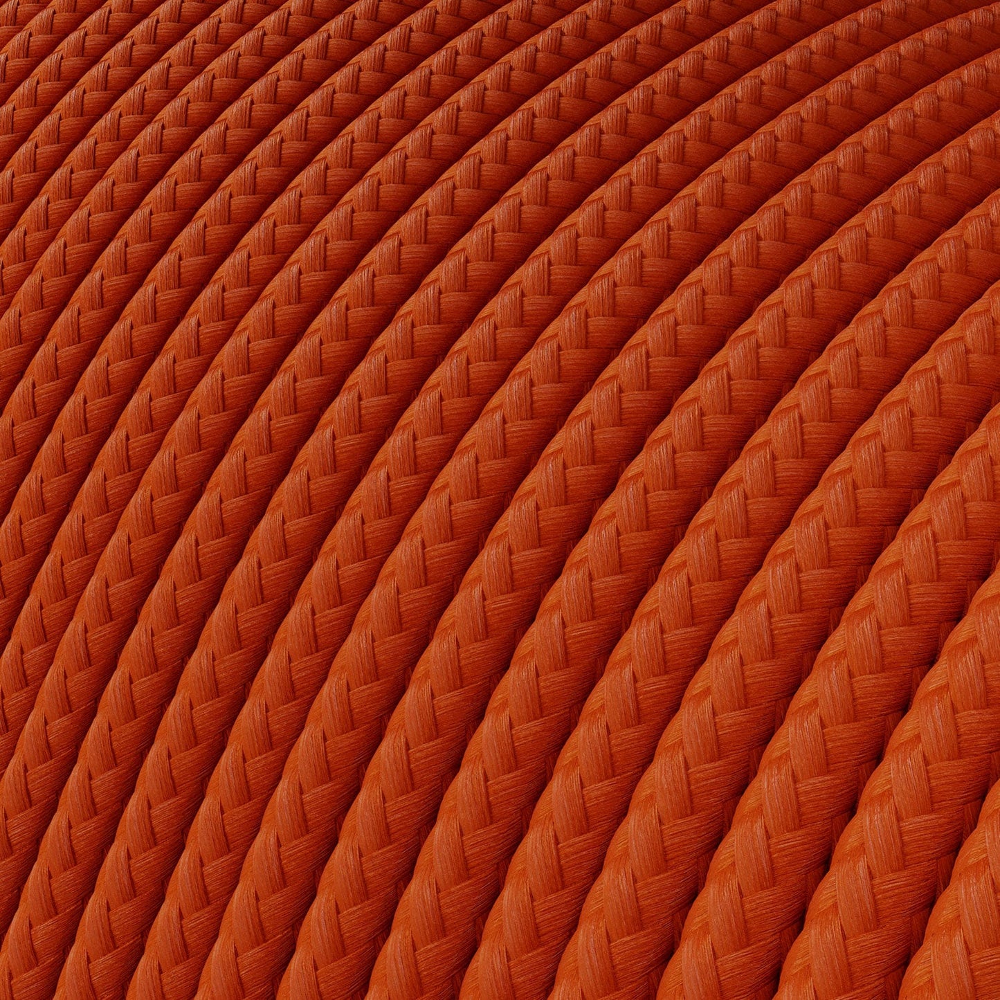 Extra Low Voltage power cable coated in silk effect fabric Orange RM15