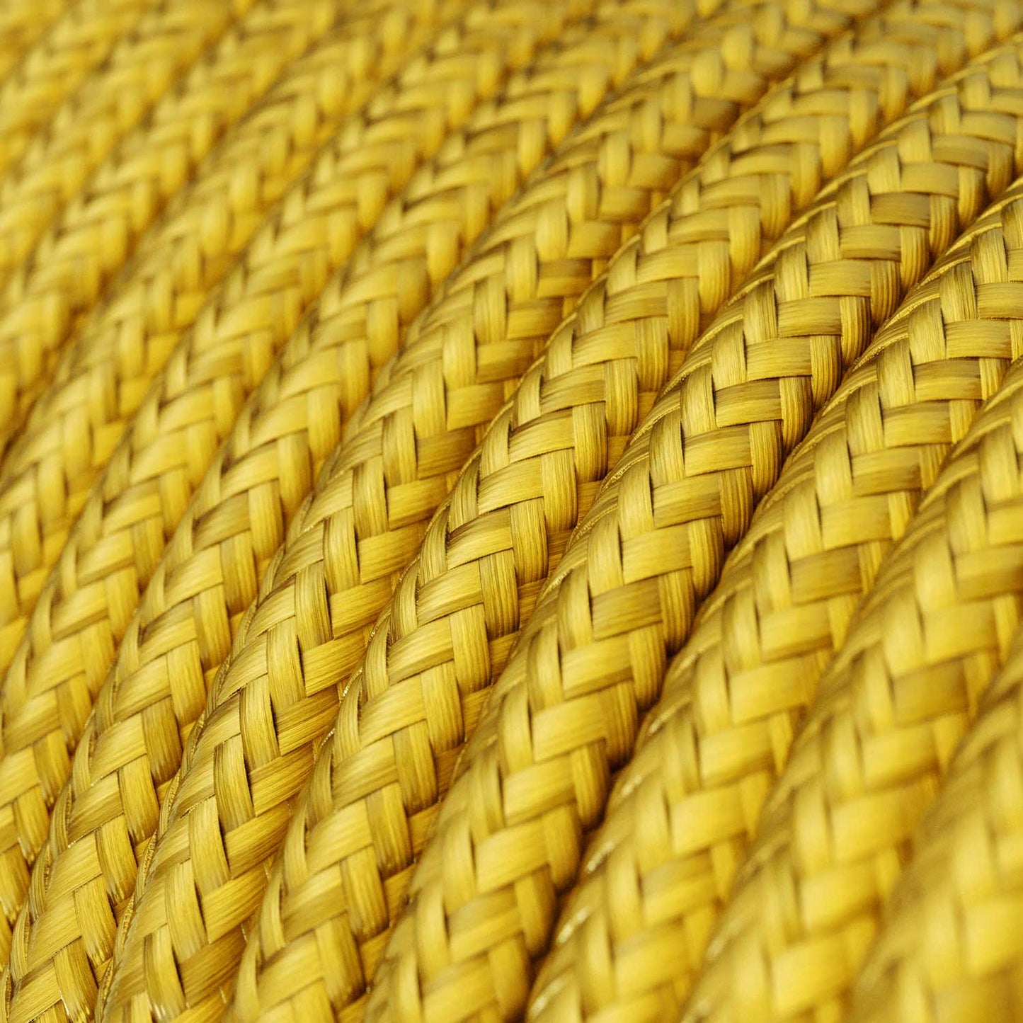 Cavo elettrico colorato in tessuto Giallo Limone - L'Originale Creative Cables, adatto per impianti di design a vista - RM31