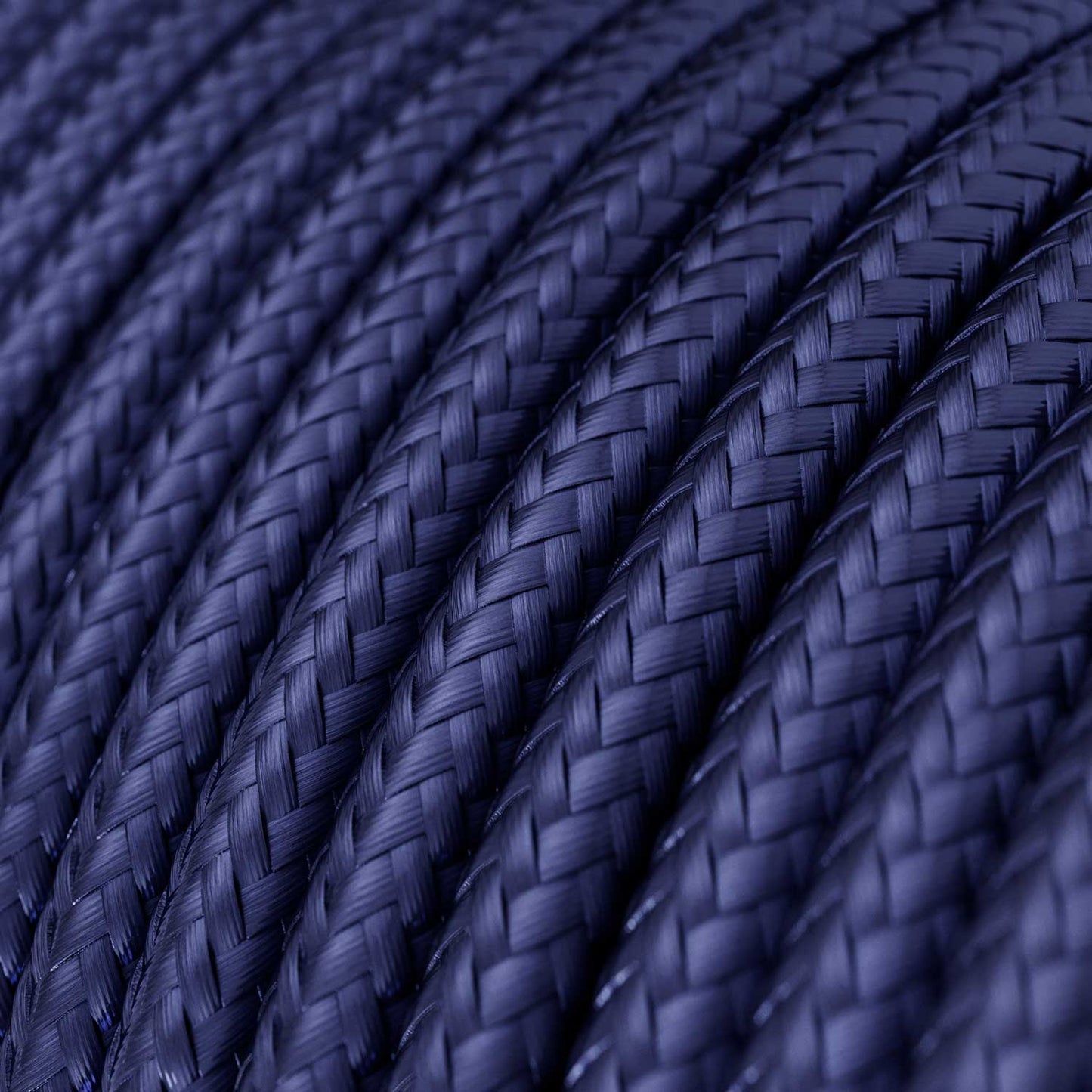Filo elettrico ricoperto in tessuto lucido Blu Zaffiro - L'Originale Creative Cables, ottimo per lampade moderne - RM34