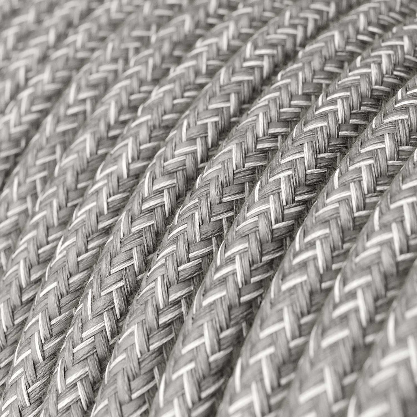 Cablaggio per lampada con cavo grigio in lino 1,80 m e spina UK