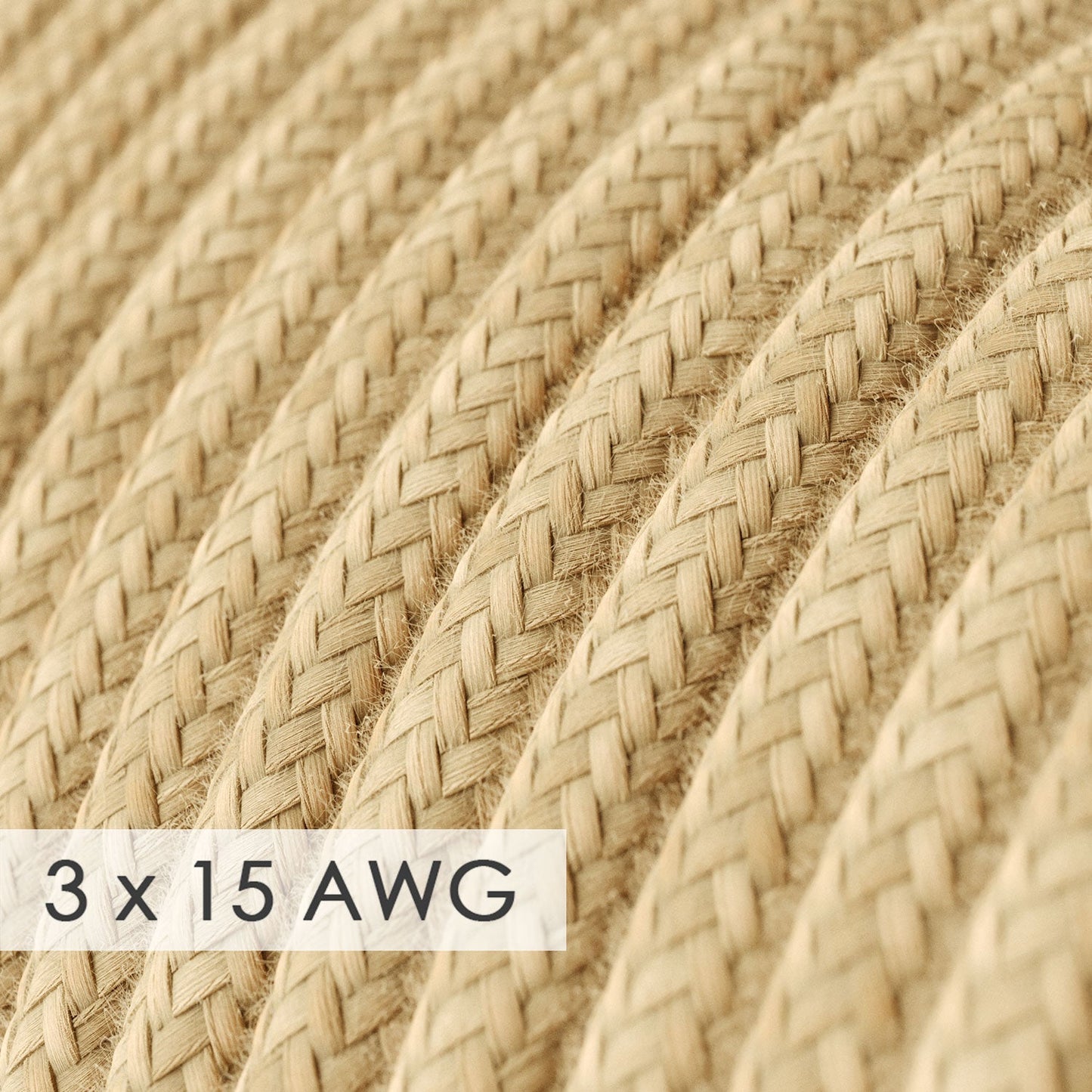 Extension Cord - Round Jute RN06 - 15/3 AWG