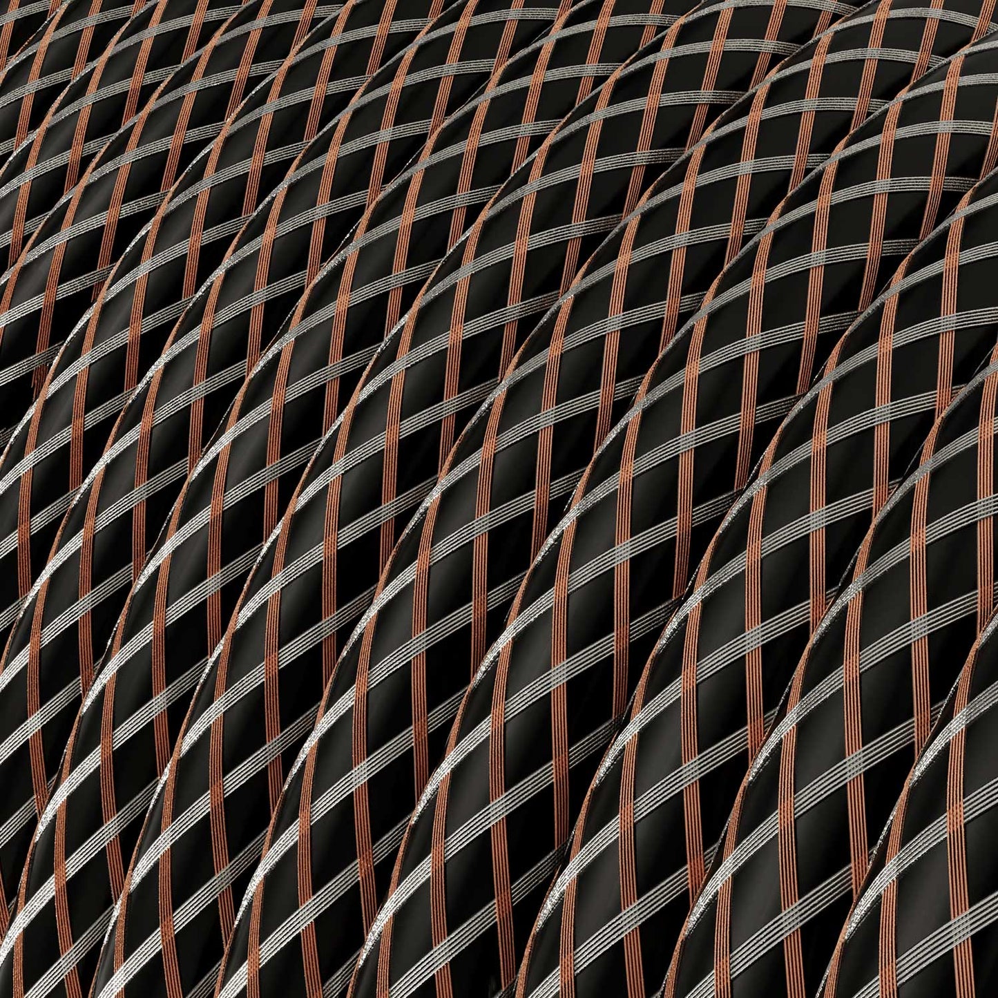 Filo elettrico Nero con maglia in Rame e e Rame stagnato - L'Originale Creative Cables, per le tue lampade - RR03