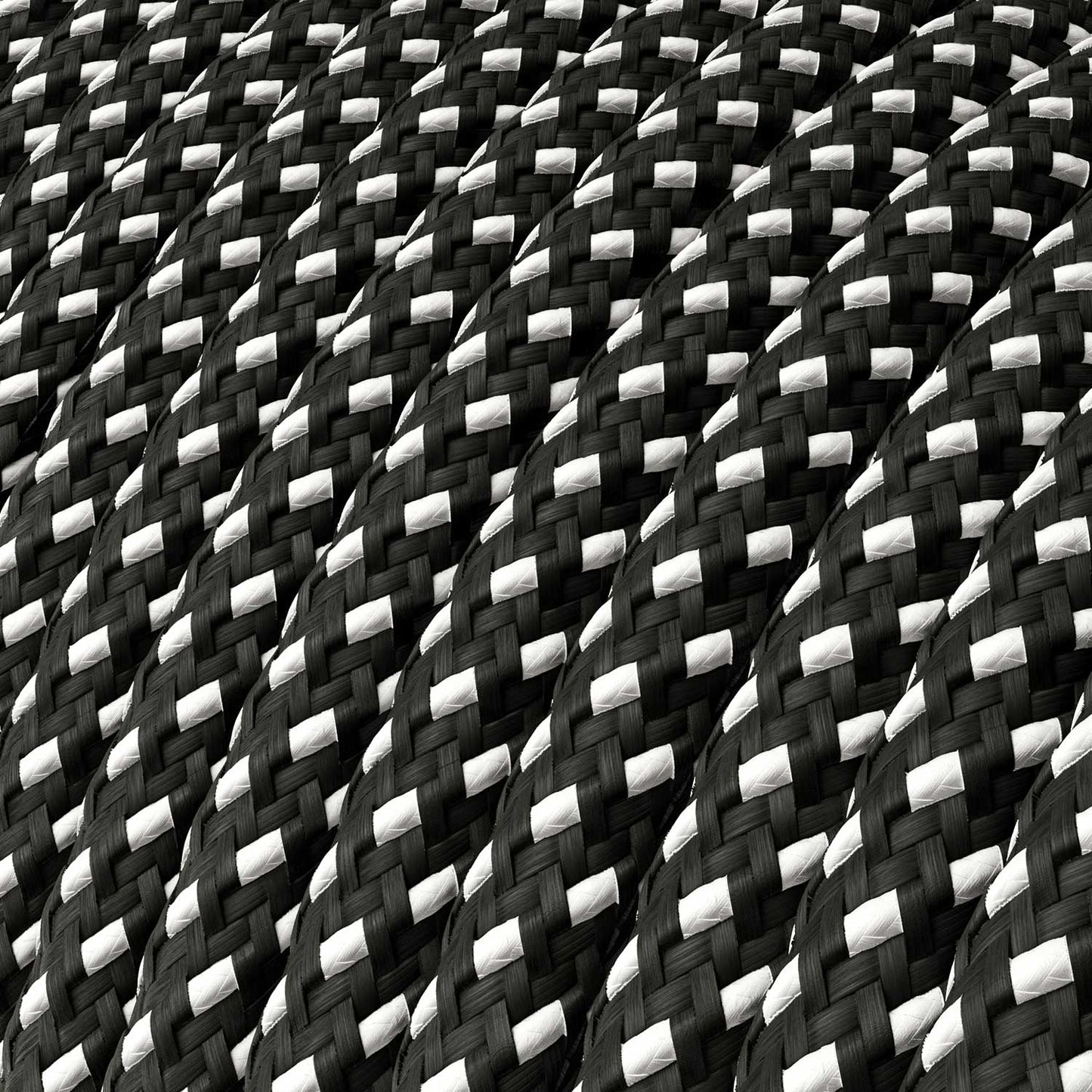 Cloth Covered Wire - Black & White Tracer RT41 - UL Listed